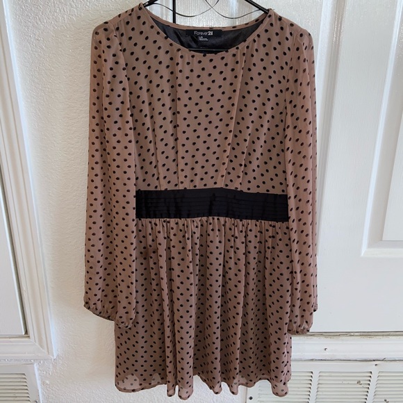 Brown Polka Dot Dress - Picture 1 of 2